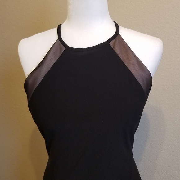 Nightway Formal Black and Nude Gown - Picture 4 of 8